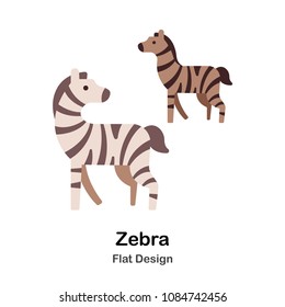 Zebra flat illustration