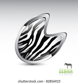 zebra footprint button