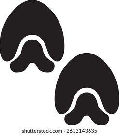 zebra footprint, Zebra track, Vector illustration.