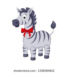 Zebra. Funny Alphabet, Animal Vector Illustration