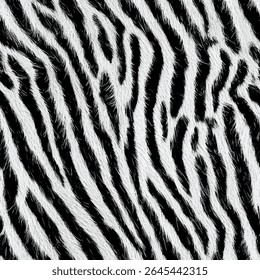 Zebra fur, featuring the distinctive black and white stripes. , grunge lines ikat pattern, ikat seamless pattern, Vector illustration background for print the paper.