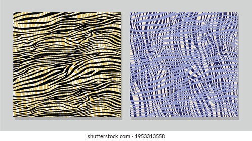 Zebra fur print. Vector illustration. Exotic wild animalistic texture.
