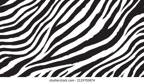 Zebra fur seamless pattern vector