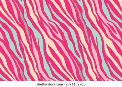 Zebra fur seamless vector pattern.