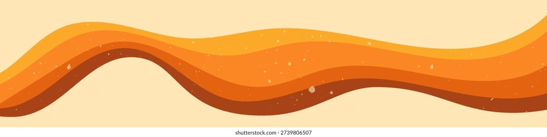 Zebra groovy banner with warm sunset waves.