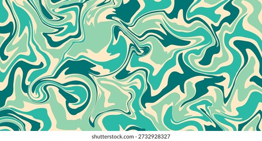 Zebra groovy blauen Ton Muster. Vektorgrafik