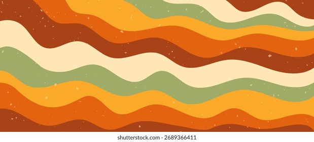Zebra groovy color background. Wavy abstract trippy horizontal lines.