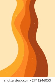 Zebra groovy poster with warm sunset waves and retro vibes.