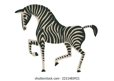 Zebra - hand drawn - vector illustration