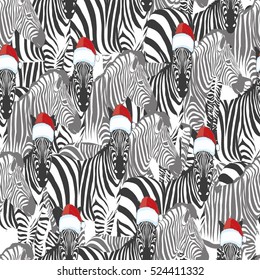 Zebra hat pattern- vector illustration