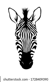 
Zebra head, Animal face isolated on white background vector Illustration. Graphic Design for logo. wildlife and fauna zoo