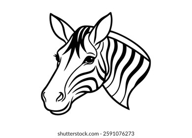 zebra head clipart vector illustration
