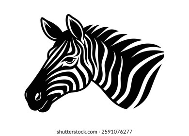 zebra head clipart vector illustration
