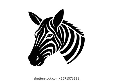 zebra head clipart vector illustration
