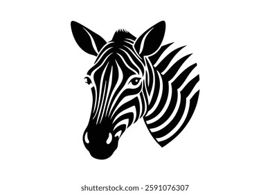 zebra head clipart vector illustration
