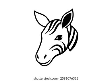 zebra head clipart vector illustration
