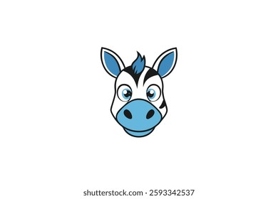 zebra head clipart vector illustration
