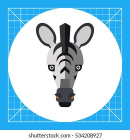 Zebra head icon