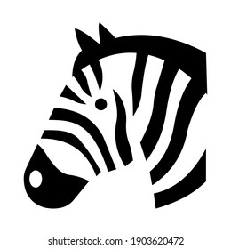 Zebra head icon isolated sign symbol vector illustration. High quality black style vector icons
