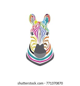 
Zebra head illustration