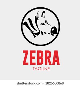 Zebra Head Logo Design Vector	