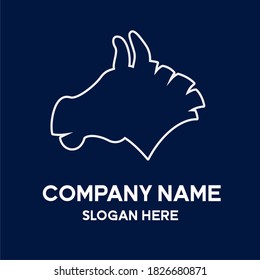 Zebra Head Logo Design Vector	