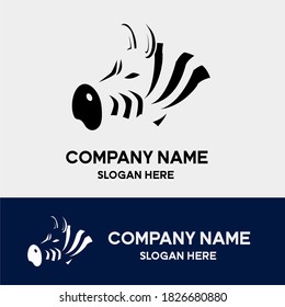 Zebra Head Logo Design Vector	