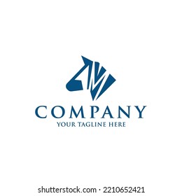 Zebra head logo design vector