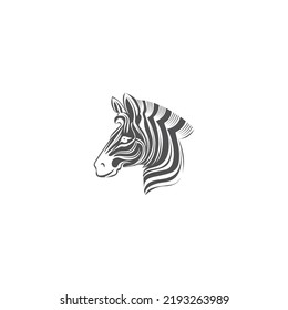 Logo de Zebra Head sobre la inspiración de la plantilla de fondo blanco