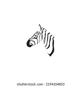 Logo de Zebra Head sobre la inspiración de la plantilla de fondo blanco
