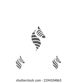 Logo de Zebra Head sobre la inspiración de la plantilla de fondo blanco