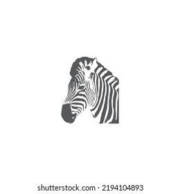 Zebra Head logo on white background template inspiration