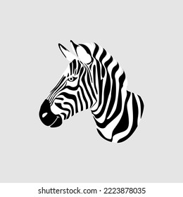 zebra head vector illustration,mammal vector.