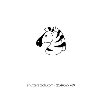 Zebra Head Vector Isolated Illustration Zebra Stock Vector (Royalty ...