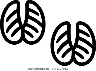 Zebra Hufe Zeichen, Symbol, Vektor, Kunst