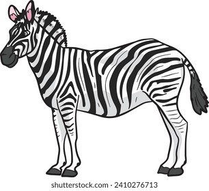 Zebra Horse Wild Animal Vector Illustration