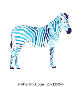 Zebra icon. Animal symbol. White background