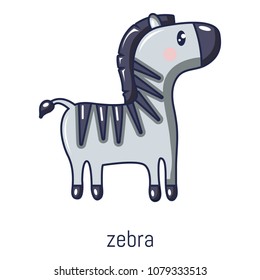 Zebra icon. Cartoon illustration of zebra vector icon for web