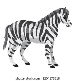 Zebra icon. Cartoon of zebra vector icon for web design isolated on white background