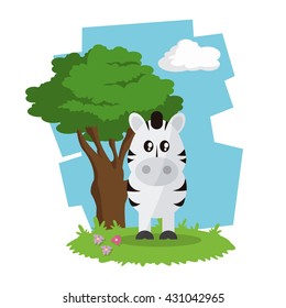 zebra icon design  , vector graphic , animal illustration