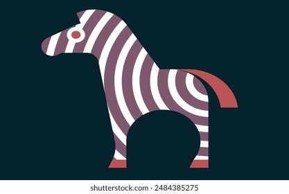 zebra icon fully editable in vector format.