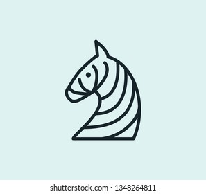 Línea de icono de cebra aislada en fondo limpio. Icono de diseño de zebra línea de icono en estilo moderno. Ilustración vectorial para el diseño de la interfaz de usuario de la aplicación del logotipo móvil web.