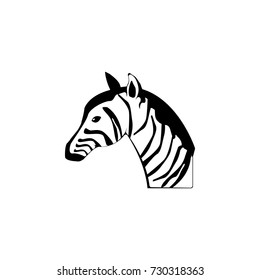 Zebra Icon on white background
