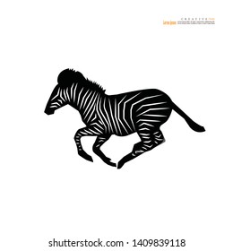 zebra icon on white background.vector illustration.