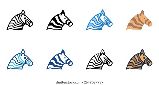 Zebra icon set multiple style collection 
