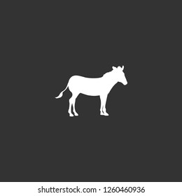 zebra icon vector. zebra sign on black background. zebra icon for web and app