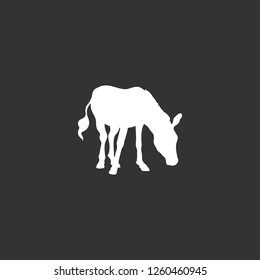 zebra icon vector. zebra sign on black background. zebra icon for web and app
