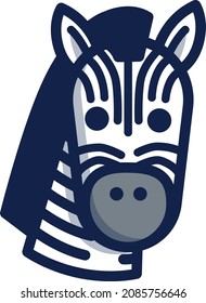 Zebra illustration icon design flat animals
