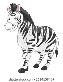 Zebra isolated on a white background