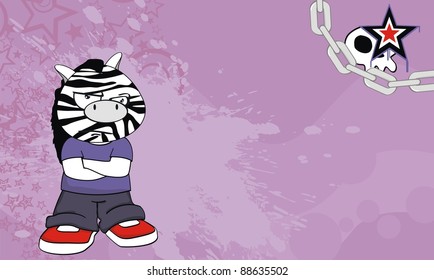zebra kid cartoon background in vector format